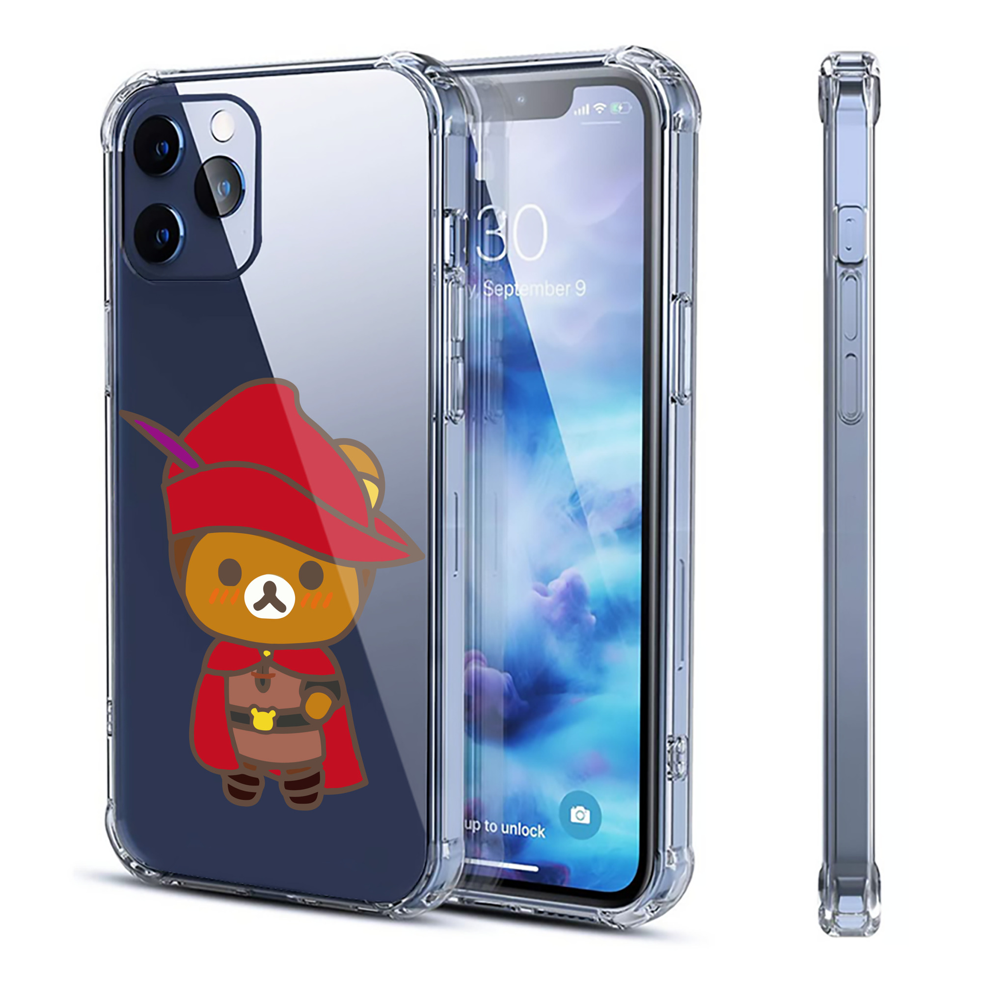 （画像用） リラックマ リラックマ キイロイトリ Rilakkuma Korilakkuma Kiiroitori 【iPhone 12シリーズ対応】透明スマホケース（クリアソフトケース）